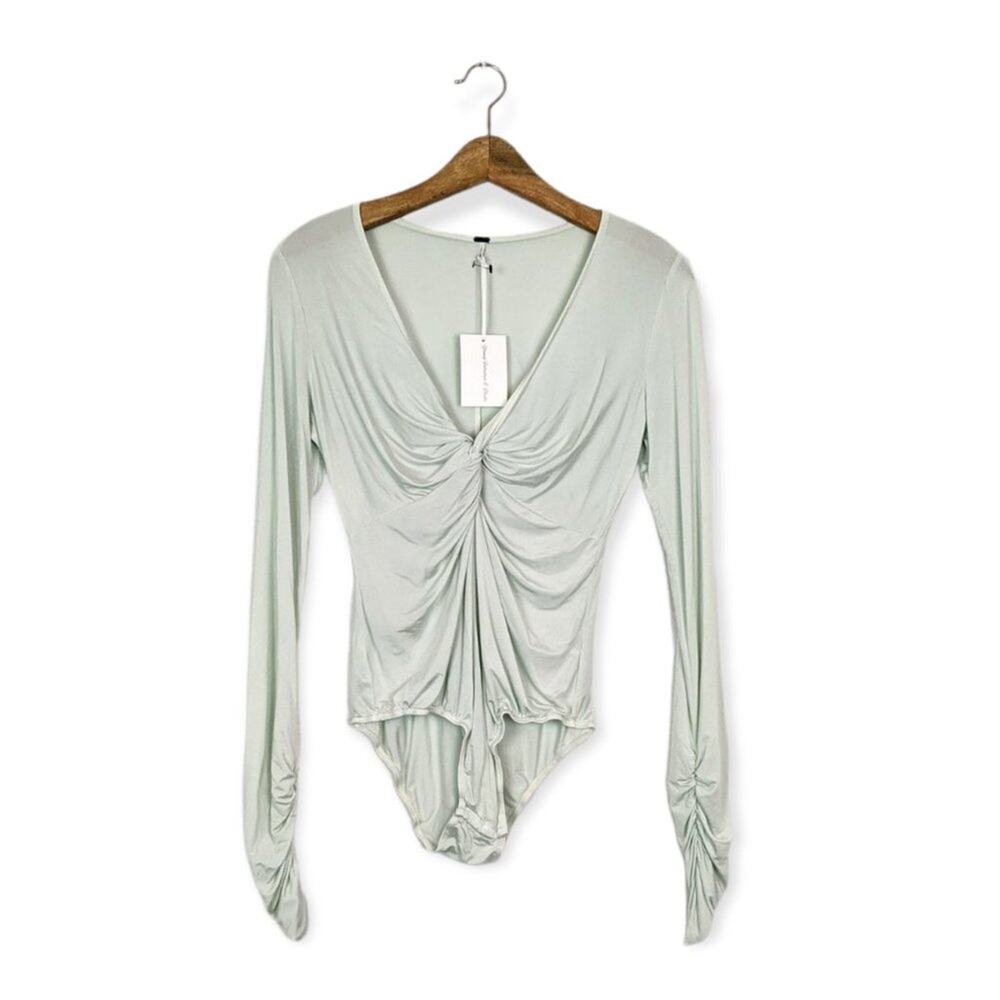 NWT Young Fabulous & Broke Pastel Green Long Sleeve Bodysuit Size S